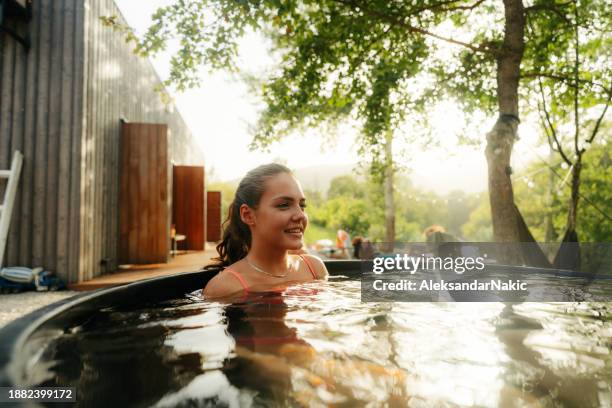 tranquil soak in my garden tub - ice bath stock pictures, royalty-free photos & images