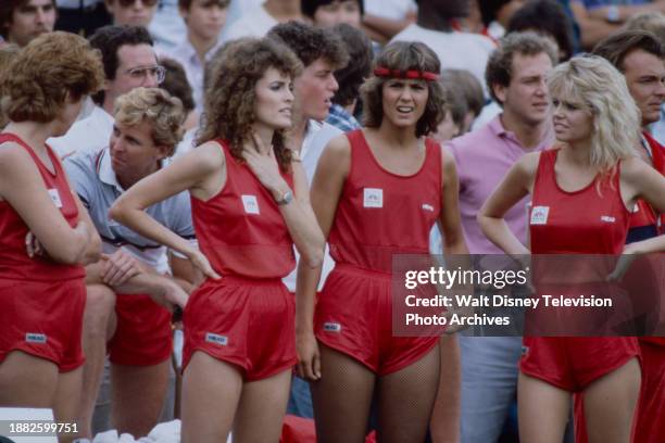 Melinda Culea, Teri Copley, celebrities appearing on the ABC tv special 'Battle of the Network Stars XIV', at Pepperdine University.
