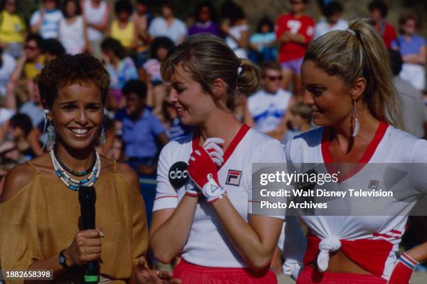 Shari Belafonte, Mary Cadorette, Tracy Scoggins appearing on the ABC tv special 'Battle of the Network Stars XIV', at Pepperdine University.