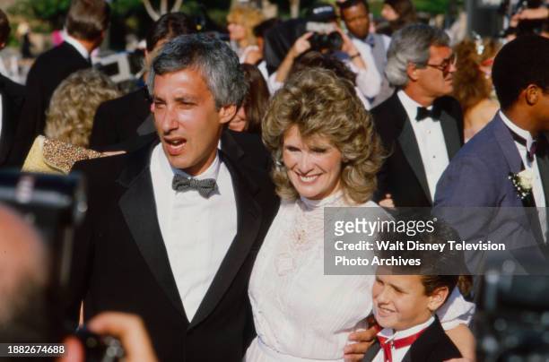 Steven Bochco, Barbara Bosson appearing at the 1985 Emmy Awards / 37th Annual Emmy Awards, at the Pasadena Civic Auditorium.