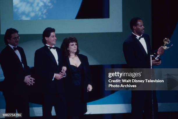 Keenan Ivory Wayans accepting his Emmy award, appearing on the 1990 Emmy Awards / 42th Annual Emmy Awards, at the Pasadena Civic Auditorium.