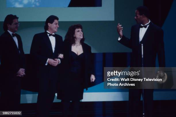 Keenan Ivory Wayans accepting his Emmy award, appearing on the 1990 Emmy Awards / 42th Annual Emmy Awards, at the Pasadena Civic Auditorium.