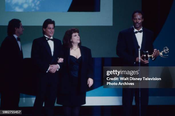 Keenan Ivory Wayans accepting his Emmy award, appearing on the 1990 Emmy Awards / 42th Annual Emmy Awards, at the Pasadena Civic Auditorium.