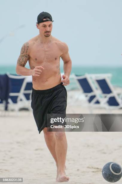 Zlatan Ibrahimovic is seen on December 25, 2023 in Miami, Florida.