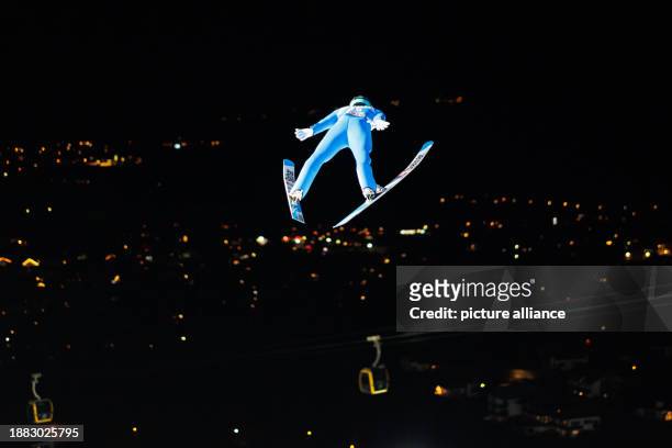 December 2023, Bavaria, Oberstdorf: Nordic skiing, ski jumping, Four Hills Tournament, World Cup, large hill, men, qualification: Peter Prevc from...