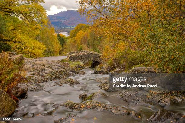 ashness bridge, lake district, cumbria, united kingdom - kingdom of england stock pictures, royalty-free photos & images