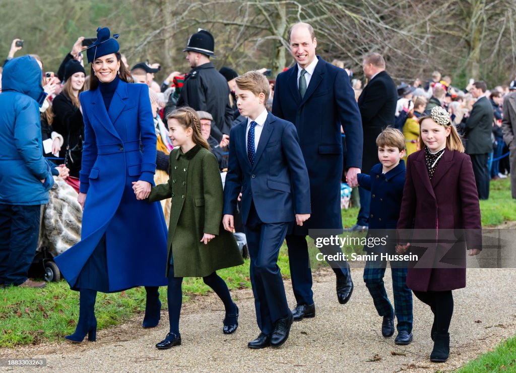 The British Royal Family Attend The Christmas Morning Service