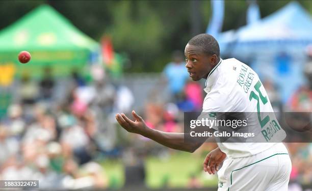 Kagiso Rabada of South Africa during day 3 of the 1st test match between South Africa and India at SuperSport Park on December 28, 2023 in Centurion,...