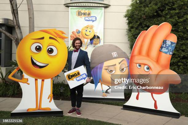 Miller seen at the "The Emoji Movie" photo call at Sony Pictures Animation slate presentation on Wednesday, Jan. 18 in Culver City, Calif.