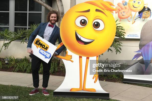 Miller seen at the "The Emoji Movie" photo call at Sony Pictures Animation slate presentation on Wednesday, Jan. 18 in Culver City, Calif.