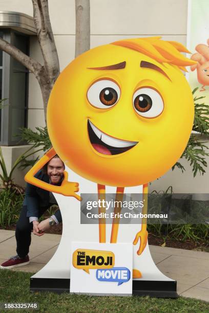 Miller seen at the "The Emoji Movie" photo call at Sony Pictures Animation slate presentation on Wednesday, Jan. 18 in Culver City, Calif.