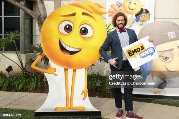 Miller seen at the "The Emoji Movie" photo call at Sony Pictures Animation slate presentation on Wednesday, Jan. 18 in Culver City, Calif.