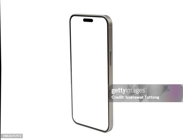 smartphone isolated on white background - realistic illustration stock pictures, royalty-free photos & images