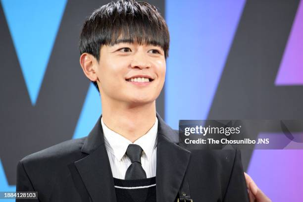 Minho of SHINeeattends the '2023 Melon Music Awards' red carpet event at Inspire Arena in Jung-gu on December 02, 2023 in Incheon, South Korea