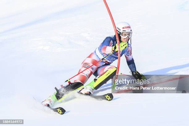Leona Popovic of Croatia of the Women's Slalom during the first run Audi FIS Alpine Ski World Cup on December 29, 2023 in Lienz, Austria.
