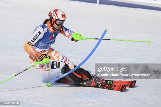 Petra Vlhova of Slovakia of the Women's Slalom during the first run Audi FIS Alpine Ski World Cup on December 29, 2023 in Lienz, Austria.