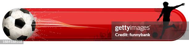 striker banner - soccer competition stock illustrations