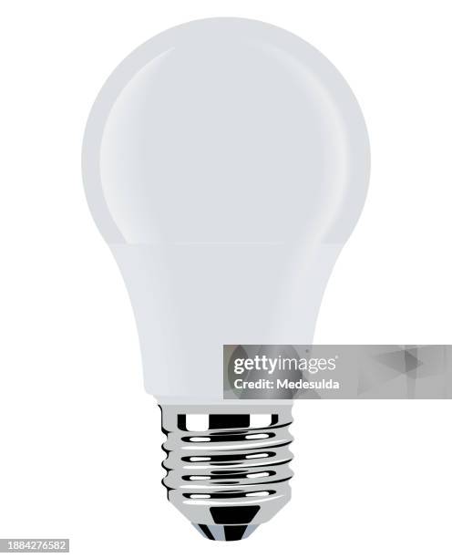 realistic energy saving light bulb illustration. - led lights stock illustrations