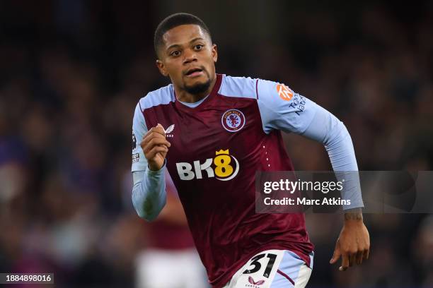 Leon Bailey of Aston Villa during the Premier League match between Aston Villa and Sheffield United at Villa Park on December 22, 2023 in Birmingham,...