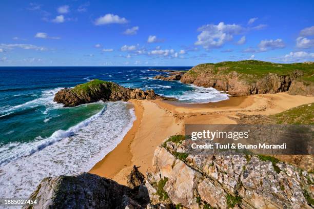 ireland, county donegal, rosguill peninsula - murder hole beach stock pictures, royalty-free photos & images