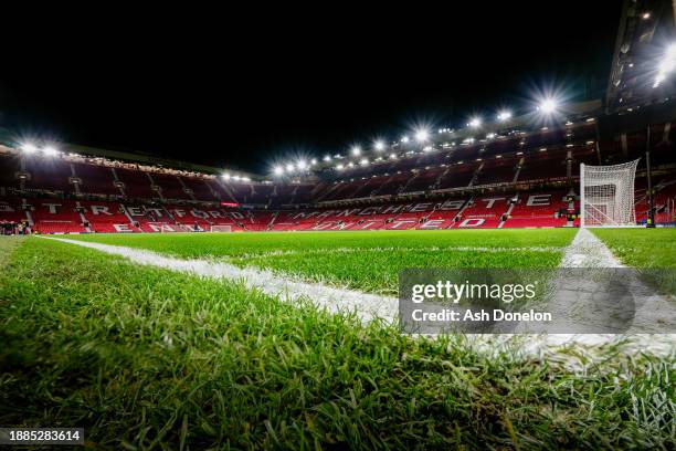 General view inside the stadium prior to the Premier League match between Manchester United and Aston Villa at Old Trafford on December 26, 2023 in...