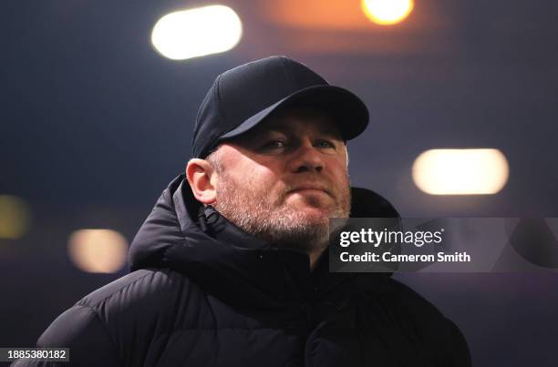 Wayne Rooney, Manager of Birmingham City, looks on prior to the Sky Bet Championship match between Birmingham City and Stoke City at St Andrews on...