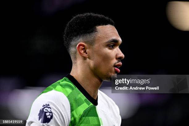 Trent Alexander-Arnold of Liverpool during the Premier League match between Burnley FC and Liverpool FC at Turf Moor on December 26, 2023 in Burnley,...