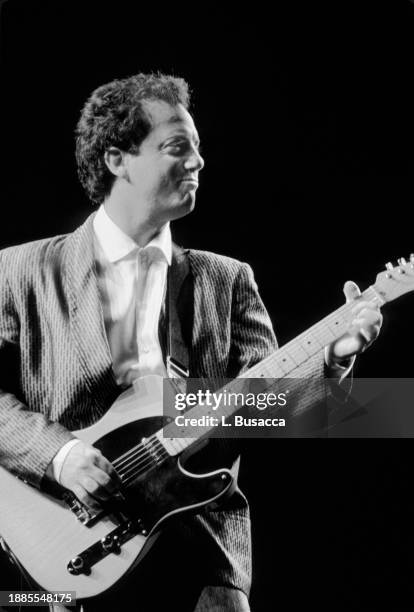 American songwriter and singer Billy Joel performs in support of his album The Bridge at Madison Square Garden on October 17, 1986 in New York, New...