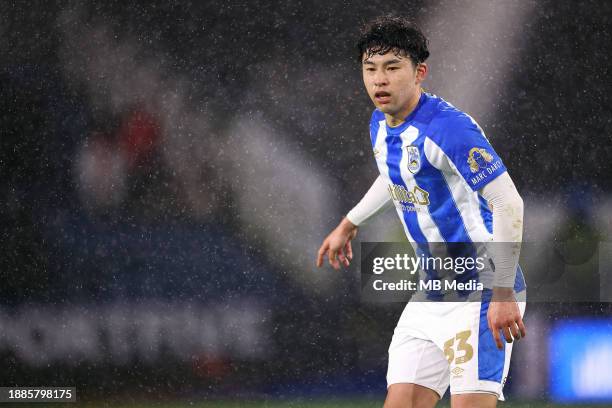 Yuta Nakayama of Huddersfield Town reacts during the Sky Bet Championship match between Huddersfield Town and Middlesbrough at John Smith's Stadium...