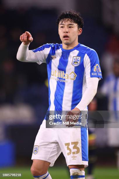 Yuta Nakayama of Huddersfield Town reacts during the Sky Bet Championship match between Huddersfield Town and Middlesbrough at John Smith's Stadium...