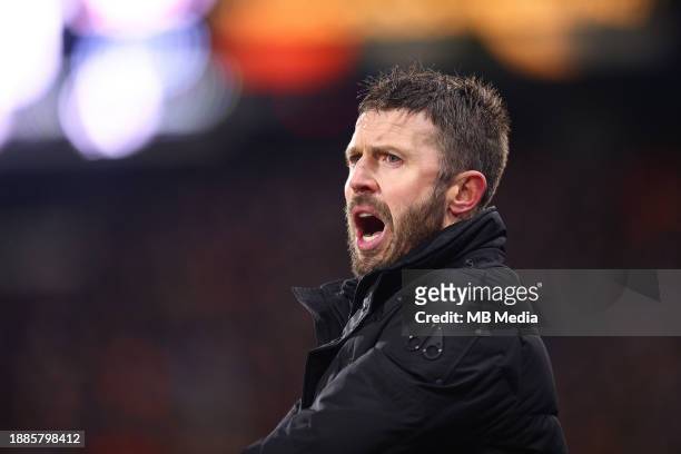 Manager of Middlesbrough Michael Carrick reacts during the Sky Bet Championship match between Huddersfield Town and Middlesbrough at John Smith's...