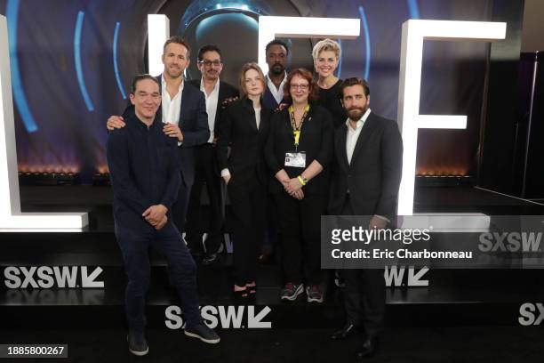 Director Daniel Espinosa, Ryan Reynolds, Hiroyuki Sanada, Rebecca Ferguson, Ariyon Bakare, Janet Pierson, Head of SXSW Film, Olga Dihovichnaya and...