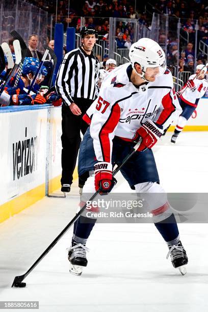 Trevor van Riemsdyk of the Washington Capitals skates during the first period of the game against the New York Islanders on December 29, 2023 at UBS...