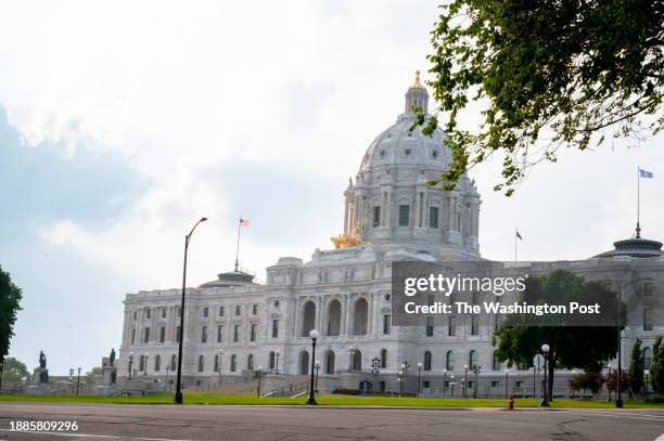 Exterior of the Minnesota State Capitol in St. Paul, MN on June 28, 2023.