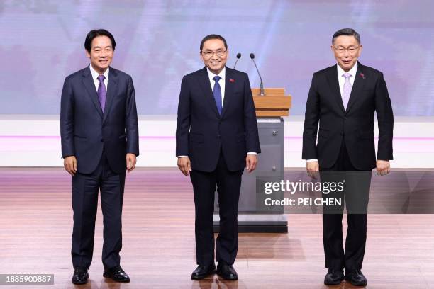 Lai Ching-te, presidential candidate from the ruling Democratic Progressive Party , Hou Yu-ih, presidential candidate from the main opposition...