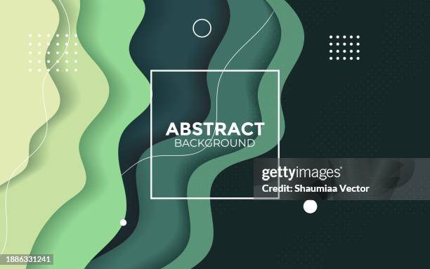 abstract green gradient wavy layer background, design for landing page template - halftone screen stock illustrations