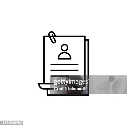 CV Line Icon with Editable Stroke. The Icon is suitable for web design, mobile apps, UI, UX, and GUI design. CV Line Icon with Editable Stroke. The Icon is suitable for web design, mobile apps, UI, UX, and GUI design.