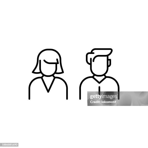 ilustrações de stock, clip art, desenhos animados e ícones de couple gay couple line icon with editable stroke. the icon is suitable for web design, mobile apps, ui, ux, and gui design. - homens