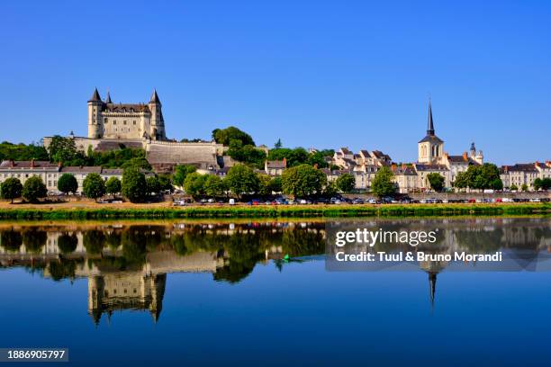 france, maine-et-loire, saumur castle - saumur stock pictures, royalty-free photos & images