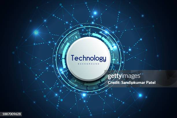 connections digital technology background with lines mesh - computer network engineer stock illustrations