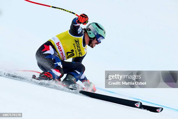 Jared Goldberg of United States in action during the Audi FIS Alpine Ski World Cup men's downhill training on December 27, 2023 in Bormio, Italy.