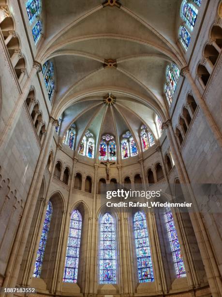 lyon cathedral - nave stock pictures, royalty-free photos & images