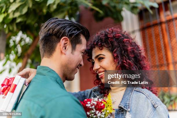 couple in love embracing - valentine's day - falling in love stock pictures, royalty-free photos & images