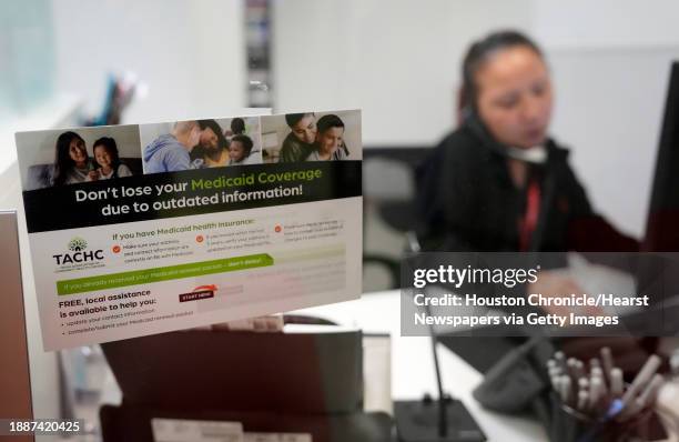 Reminder about Medicaid coverage is displayed as Trina Le, eligibility supervisor team lead, works at Hope Clinic, 7001 Corporate Dr., Tuesday, May...