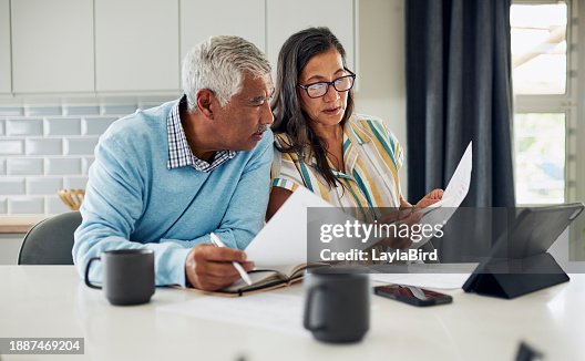 Couple reviewing finances Couple reviewing finances