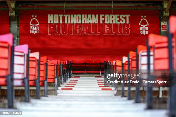 General view of the City Ground, home of Nottingham Forest, seen ahead of the Premier League match between Nottingham Forest and Manchester United at...