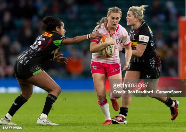 Gloucester-Hartpury's Hannah Jones in action during the Allianz Premiership Womens Rugby Round 6 match between Harlequins Women v Gloucester Hartpury...