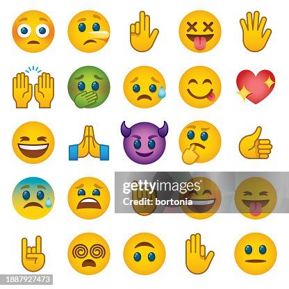 Conjunto de iconos de Emoji Conjunto de iconos de Emoji