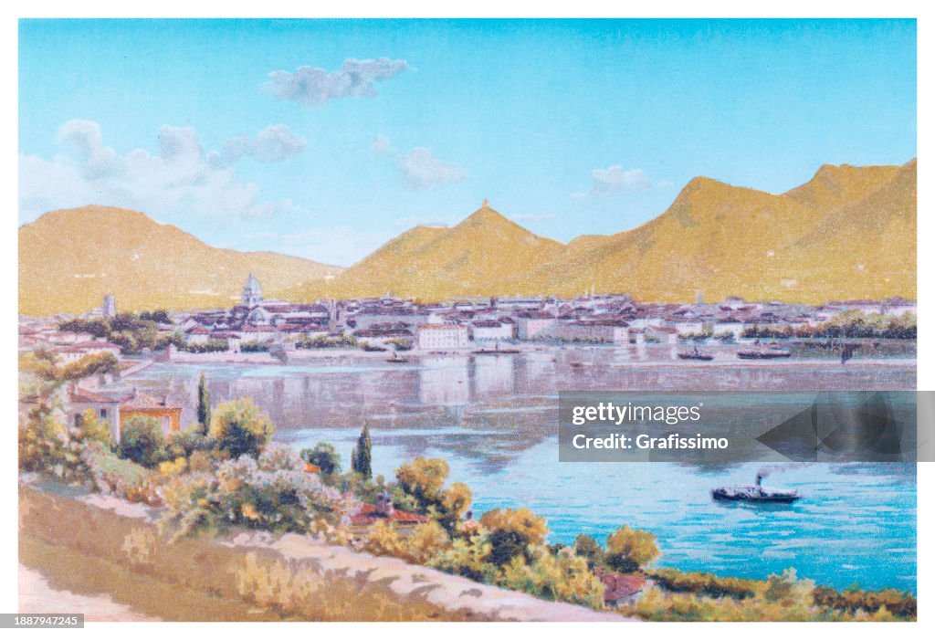 Lake Como Italy at summer painting 1897