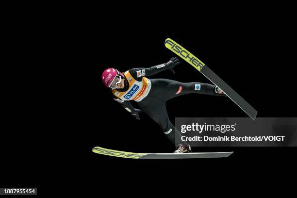Josephine Pagnier of France competes during the FIS World Cup Ski Jumping Women Individual HS142 on December 30, 2023 in Garmisch-Partenkirchen,...